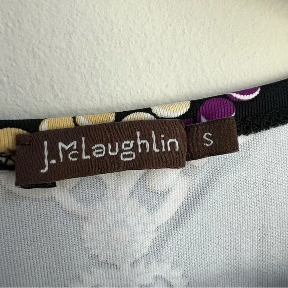 J. McLAUGHLIN Catalina Cloth Signature Tee 3/4 Sleeve Top Chain Jewels Small - Picture 5 of 11